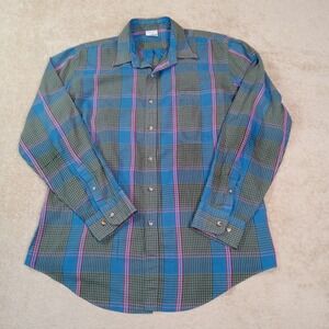 Saddlebrook Vintage Long Sleeve Button Up Shirt Men's‎ Large Multicolor